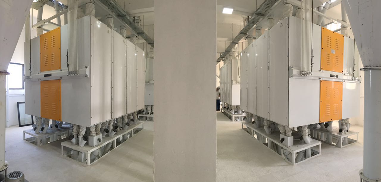 The main process of wheat flour milling is to clean and moisturize the wheat kernel, separate the endosperm from the malt and wheat husk, and then grind the endosperm into flour.